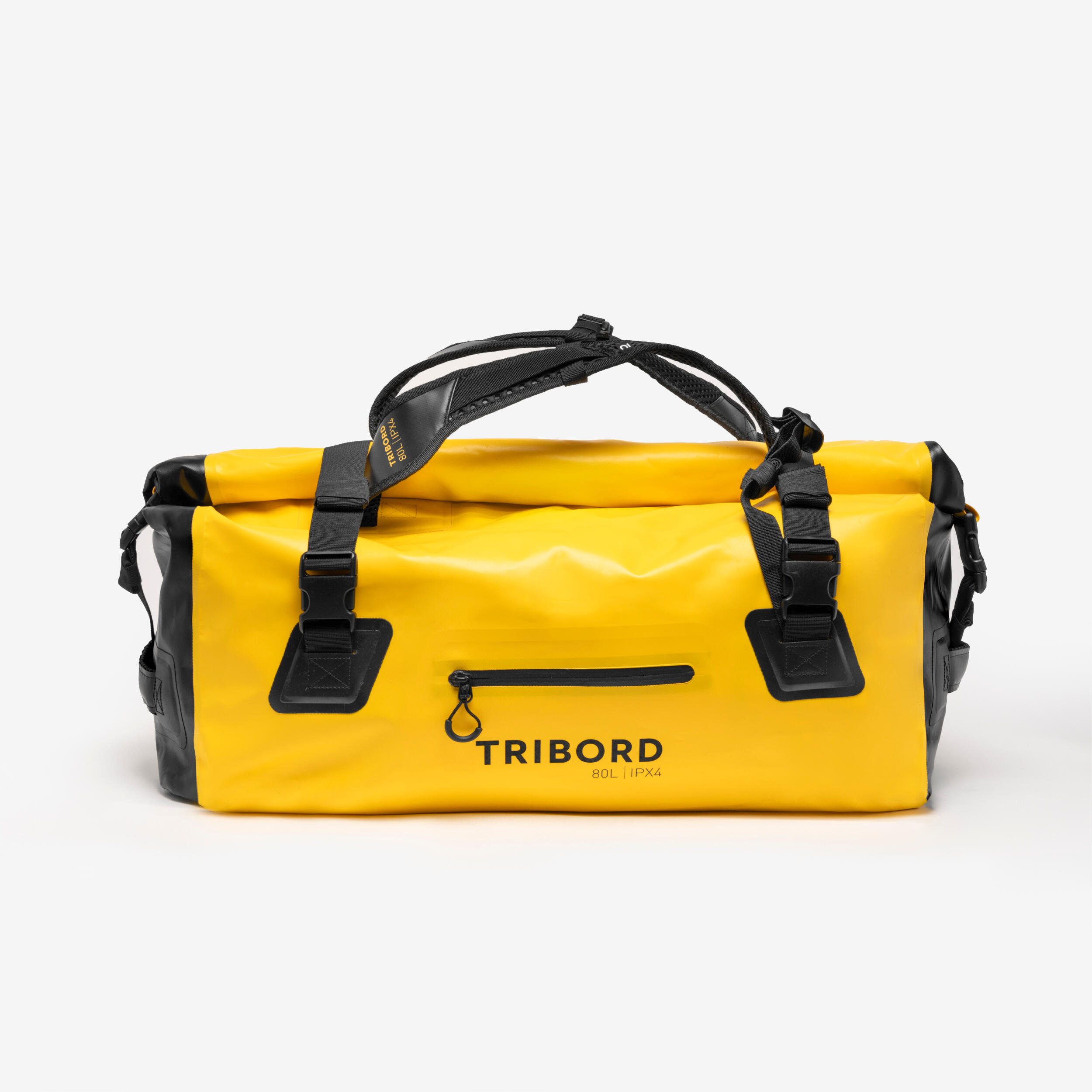 TRIBORD Wasserfeste Reisetasche Sporttasche 80Â l - gelb/schwarz EINHEITSGRÃ–SSE