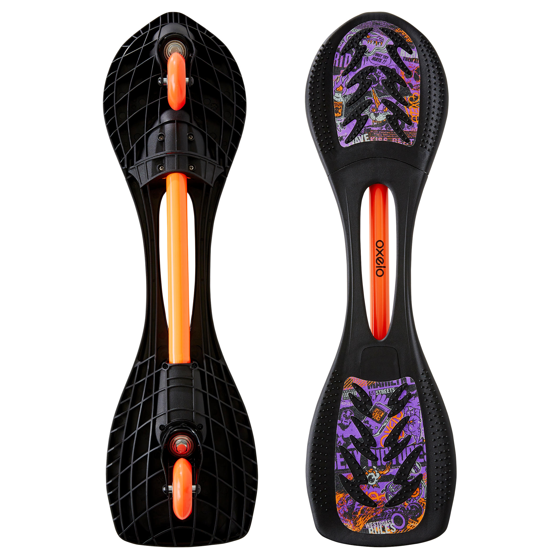 OXELO Waveboard WB120 Einsteiger schwarz/lila EINHEITSGRÃ–SSE
