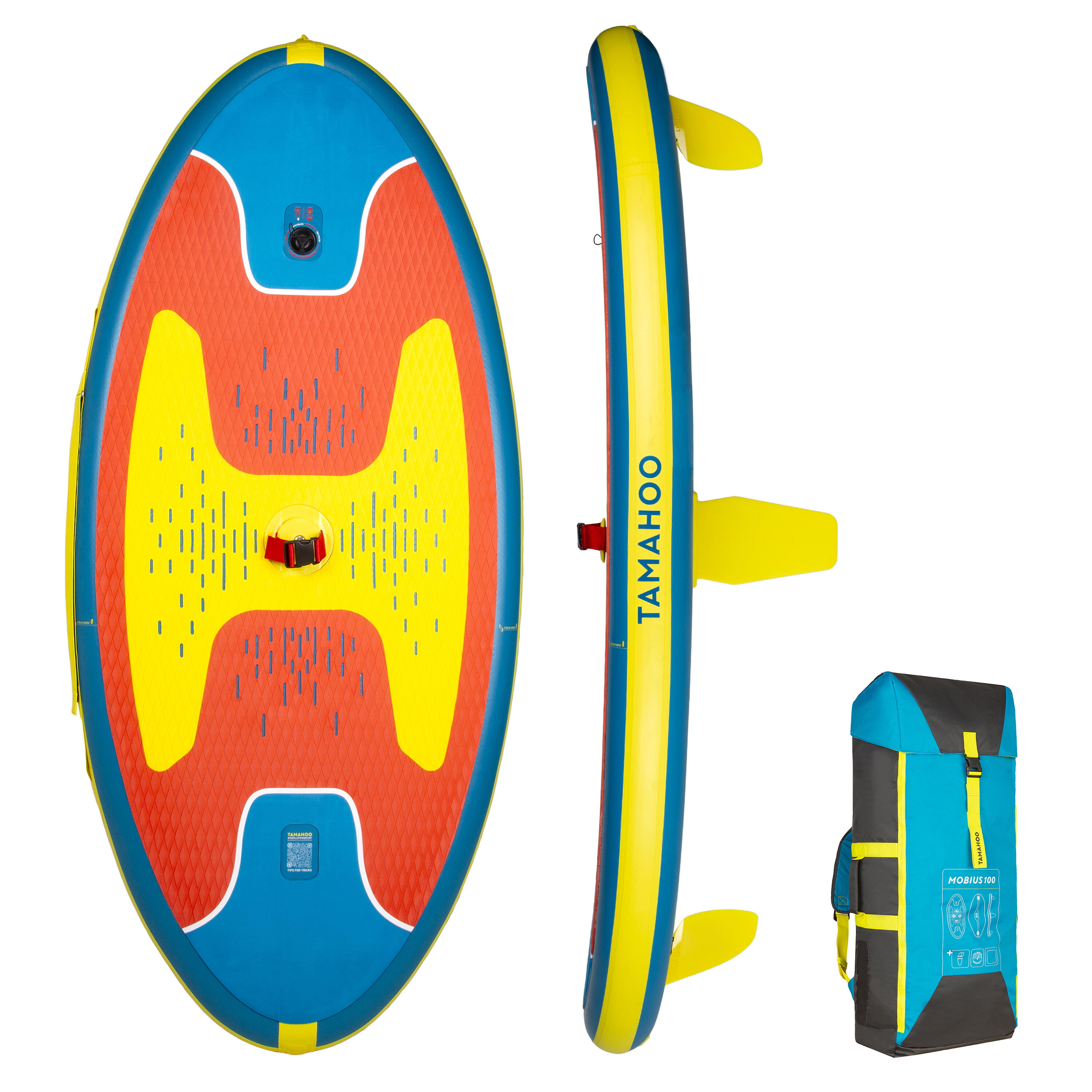 TAMAHOO Windsurf-Board 100 aufblasbar rot EINHEITSGRÃ–SSE