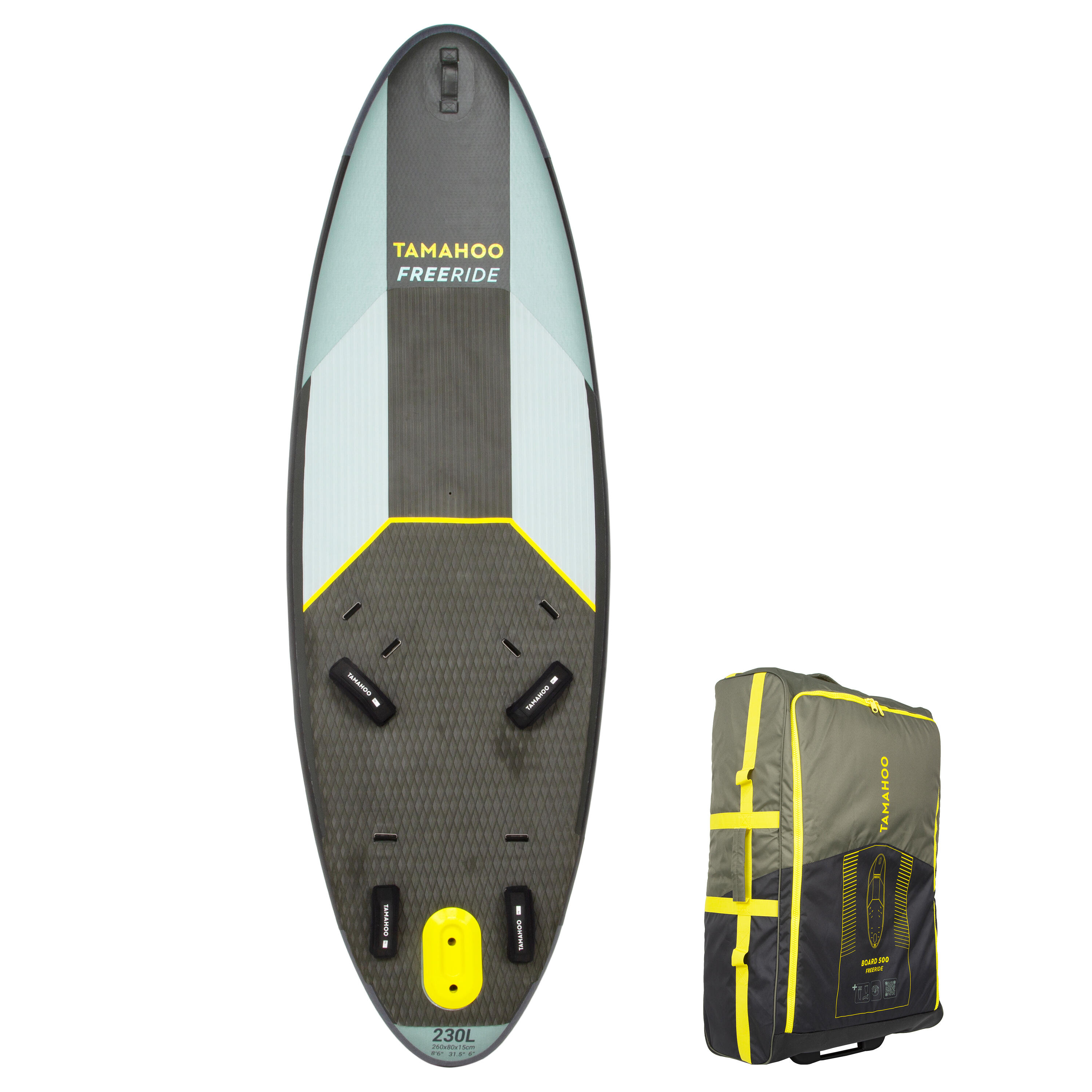 TAMAHOO Windsurf-Board Freeride 500 aufblasbar khaki EINHEITSGRÖSSE