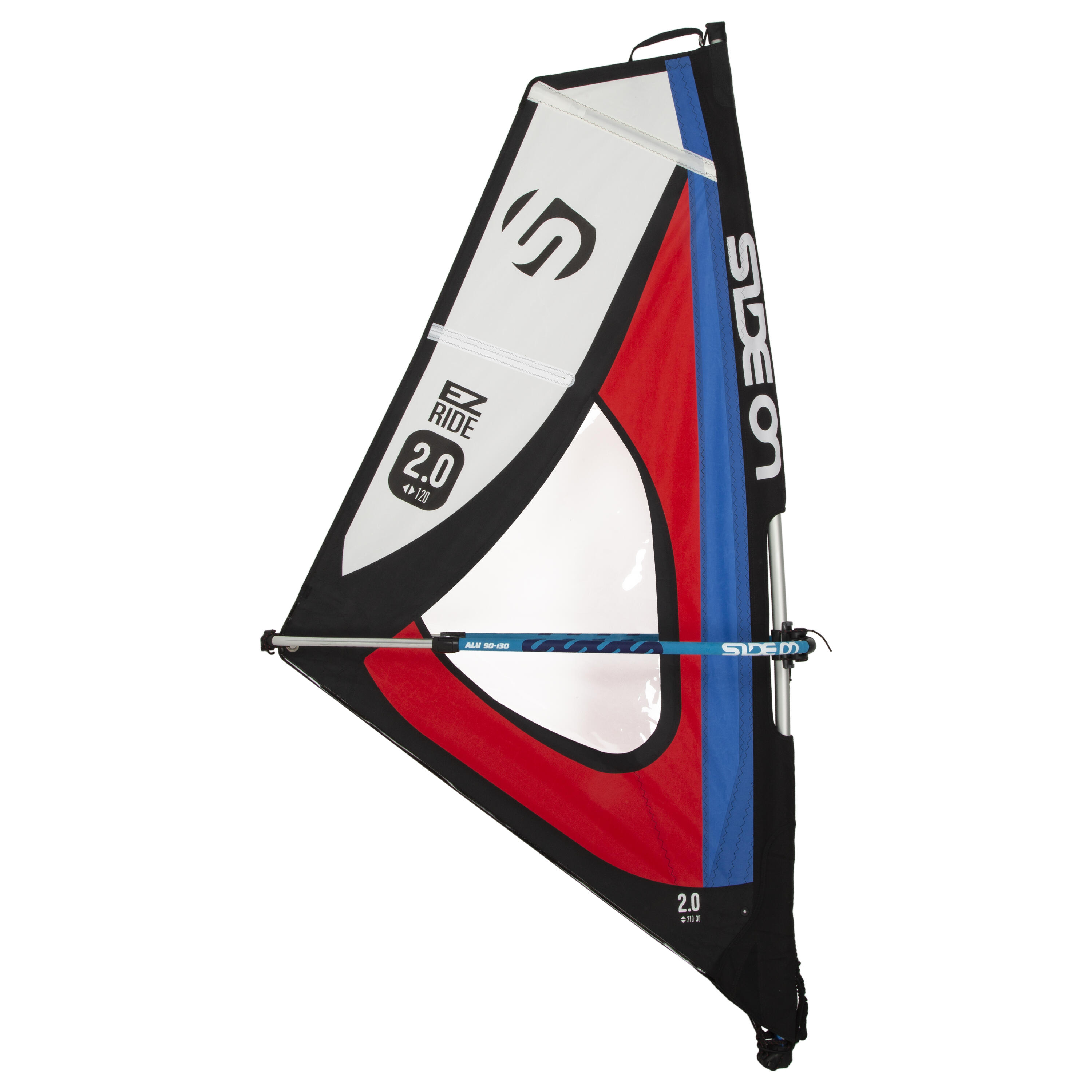 SIDE ON Windsurf-Rigg Einsteiger Dacron Ezride Side On 2Â mÂ² EINHEITSGRÃ–SSE