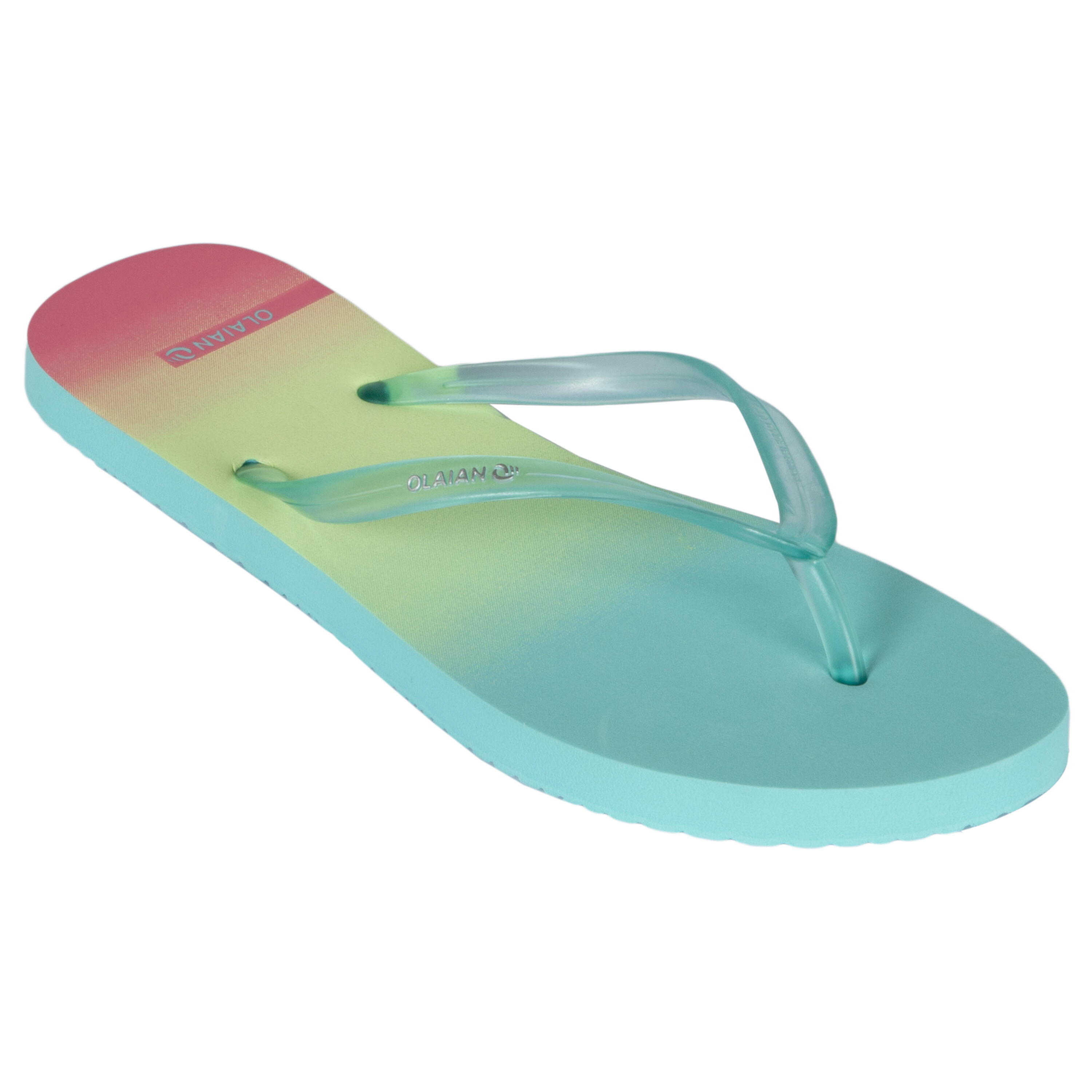 OLAIAN Zehensandalen Damen 120 Sunset tÃ¼rkis/rot/gelb 37