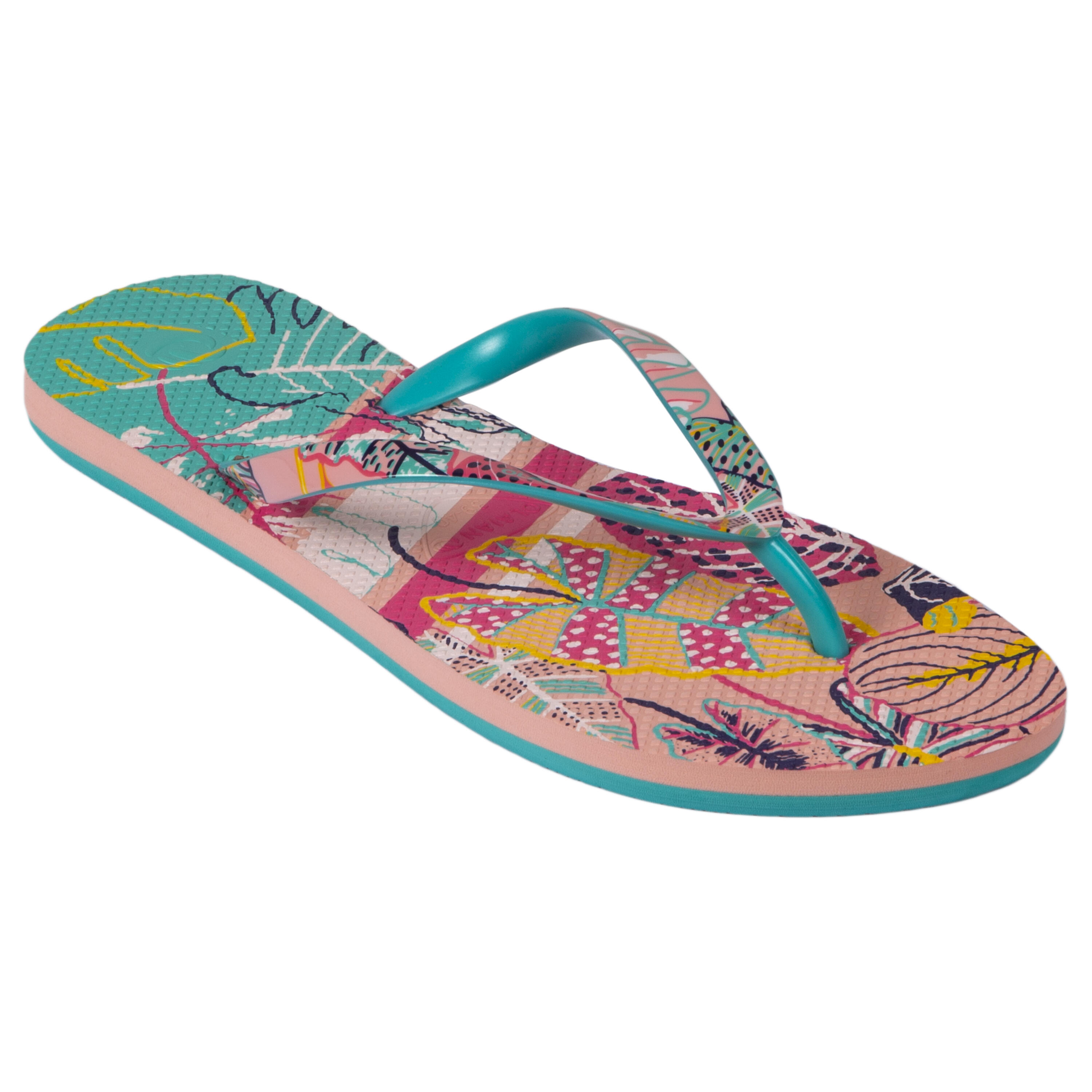 OLAIAN Zehensandalen Damen 190 Fully türkis/rosa