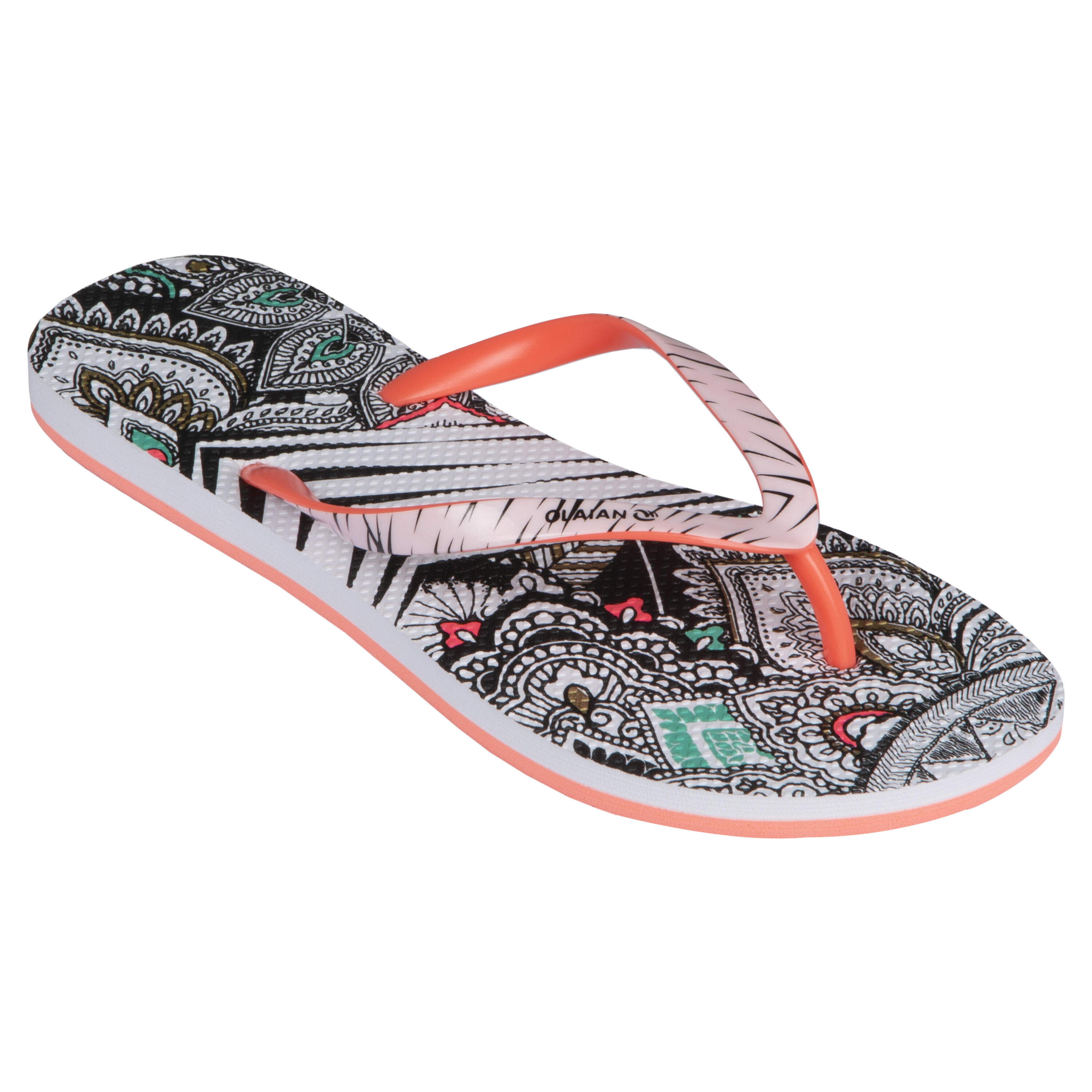 OLAIAN Zehensandalen Damen 190 Manda weiÃŸ/schwarz/orange 35