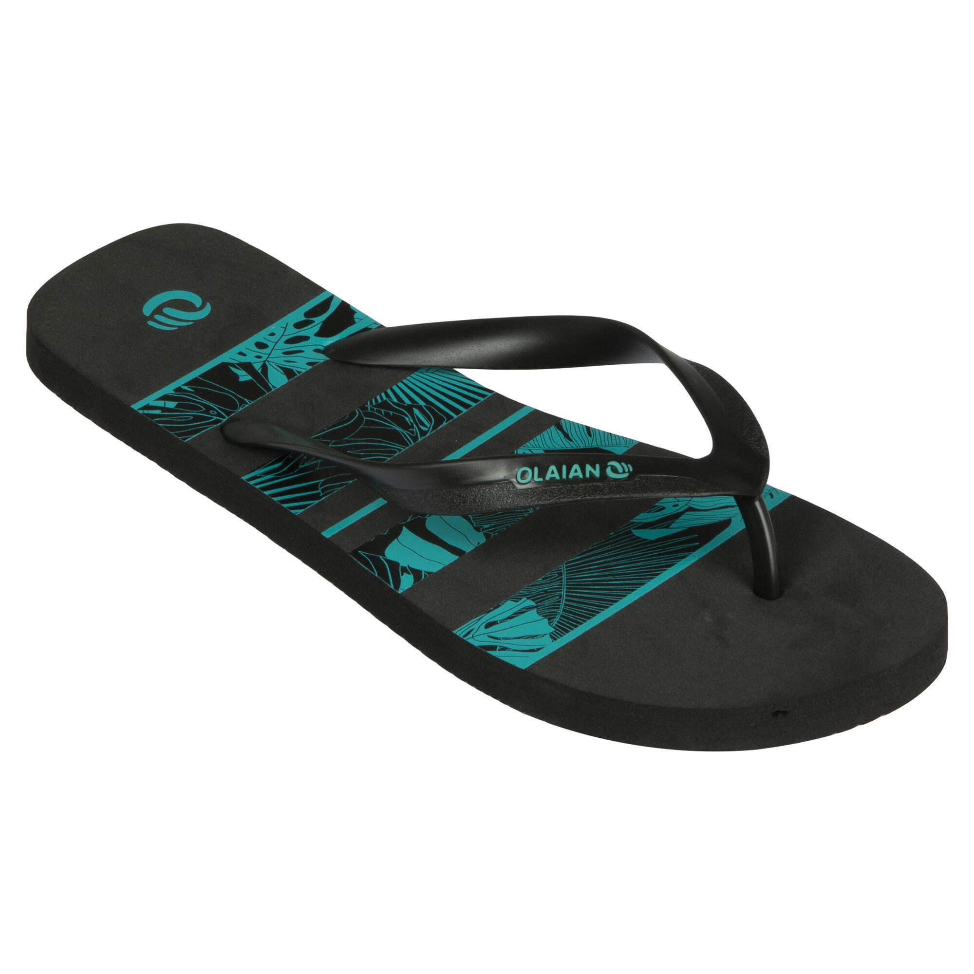 OLAIAN Zehensandalen Herren 120 Flo schwarz/petrol 39
