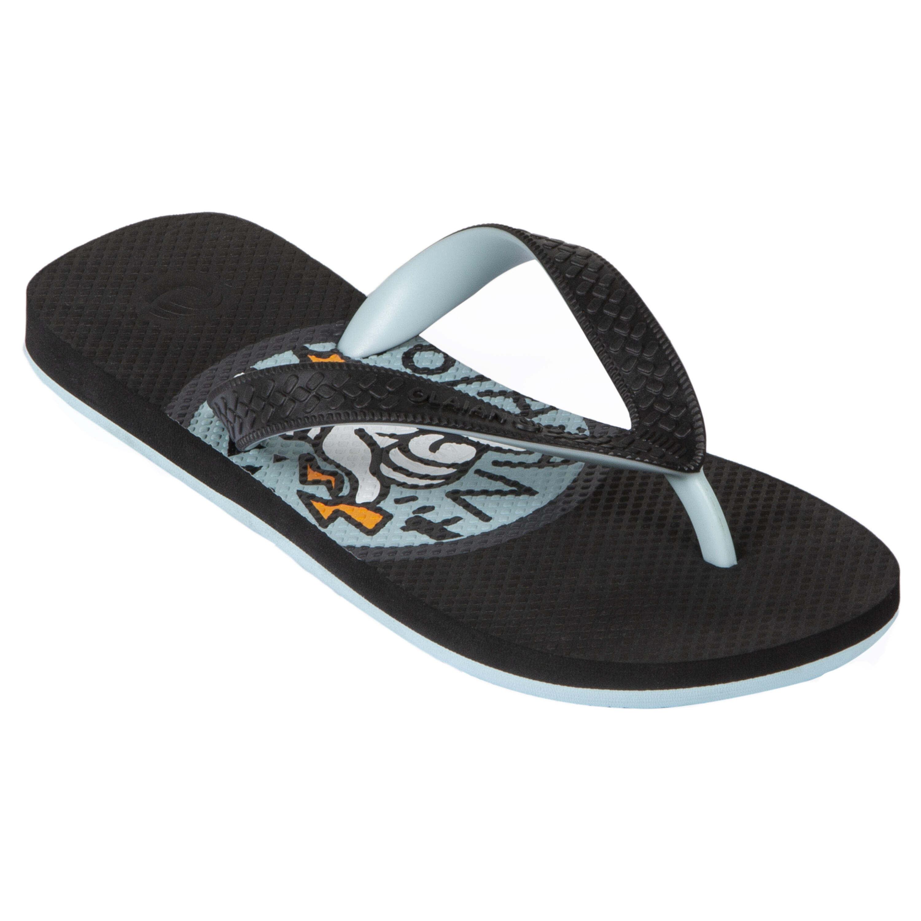 OLAIAN Zehensandalen Jungen 190 Stamp schwarz/hellblau 39