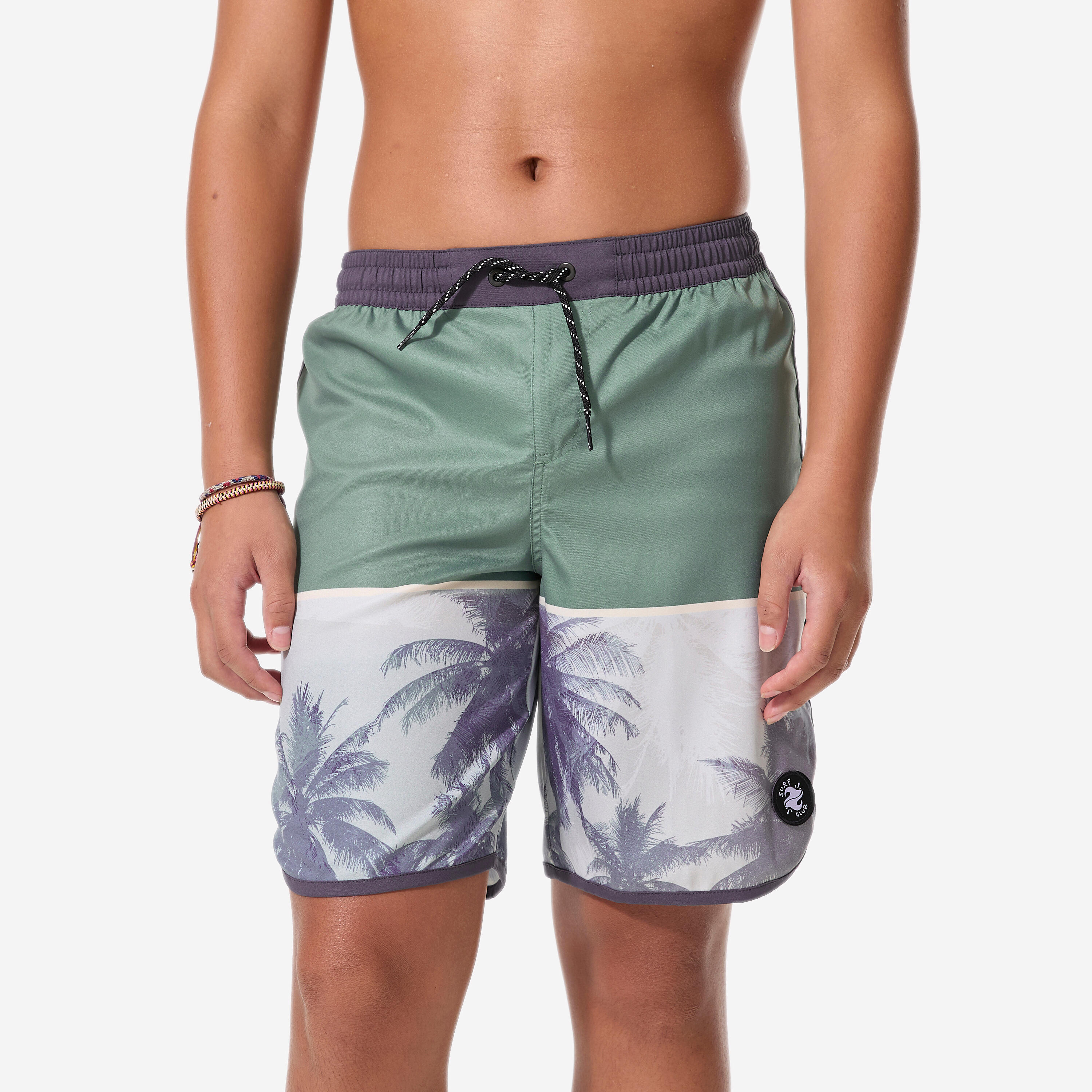 Decathlon Boardshorts Kinder 500 Photopalm khaki