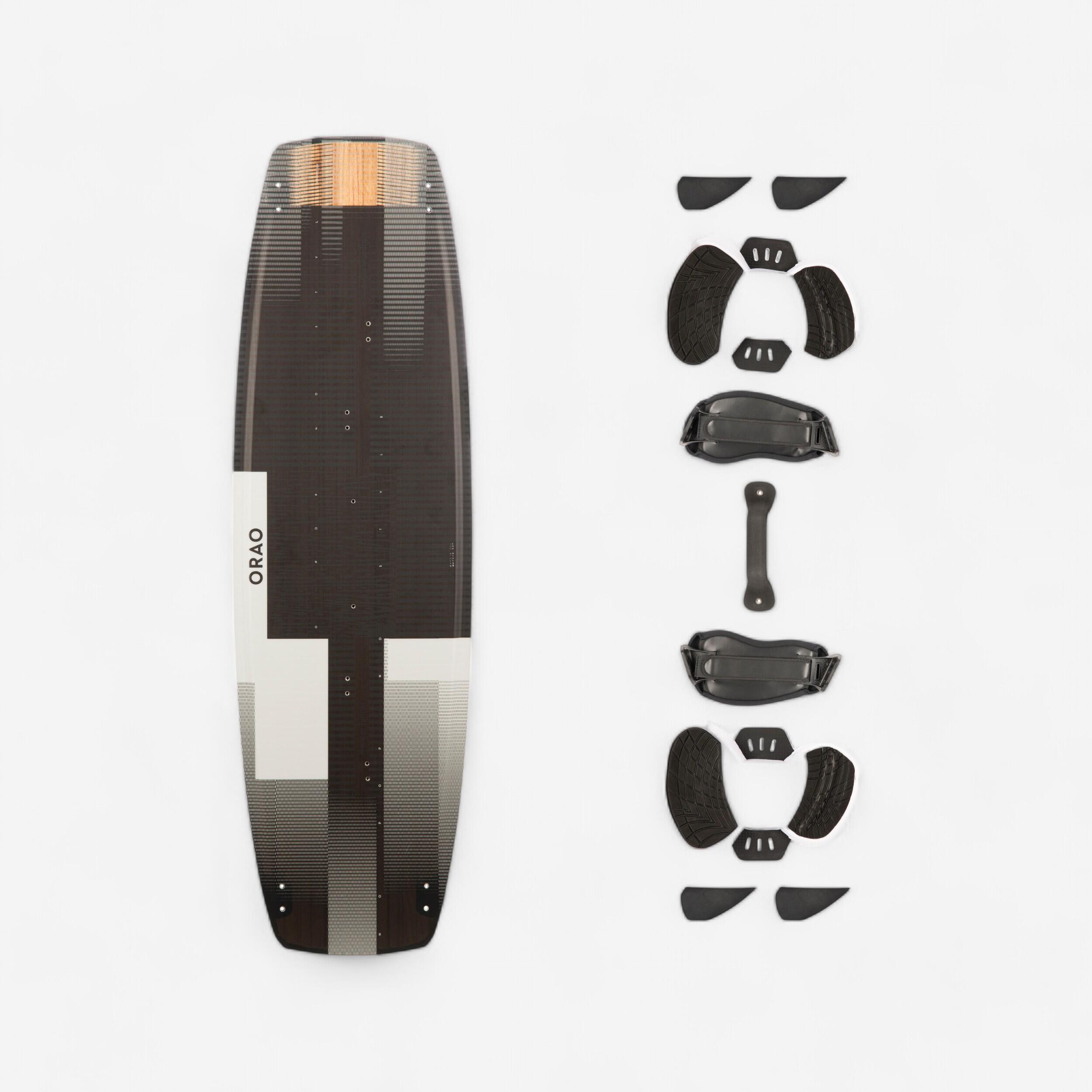 Decathlon Kitesurfboard Twintip Carbon 138 × 41 cm inkl. Pads und Straps - TT500