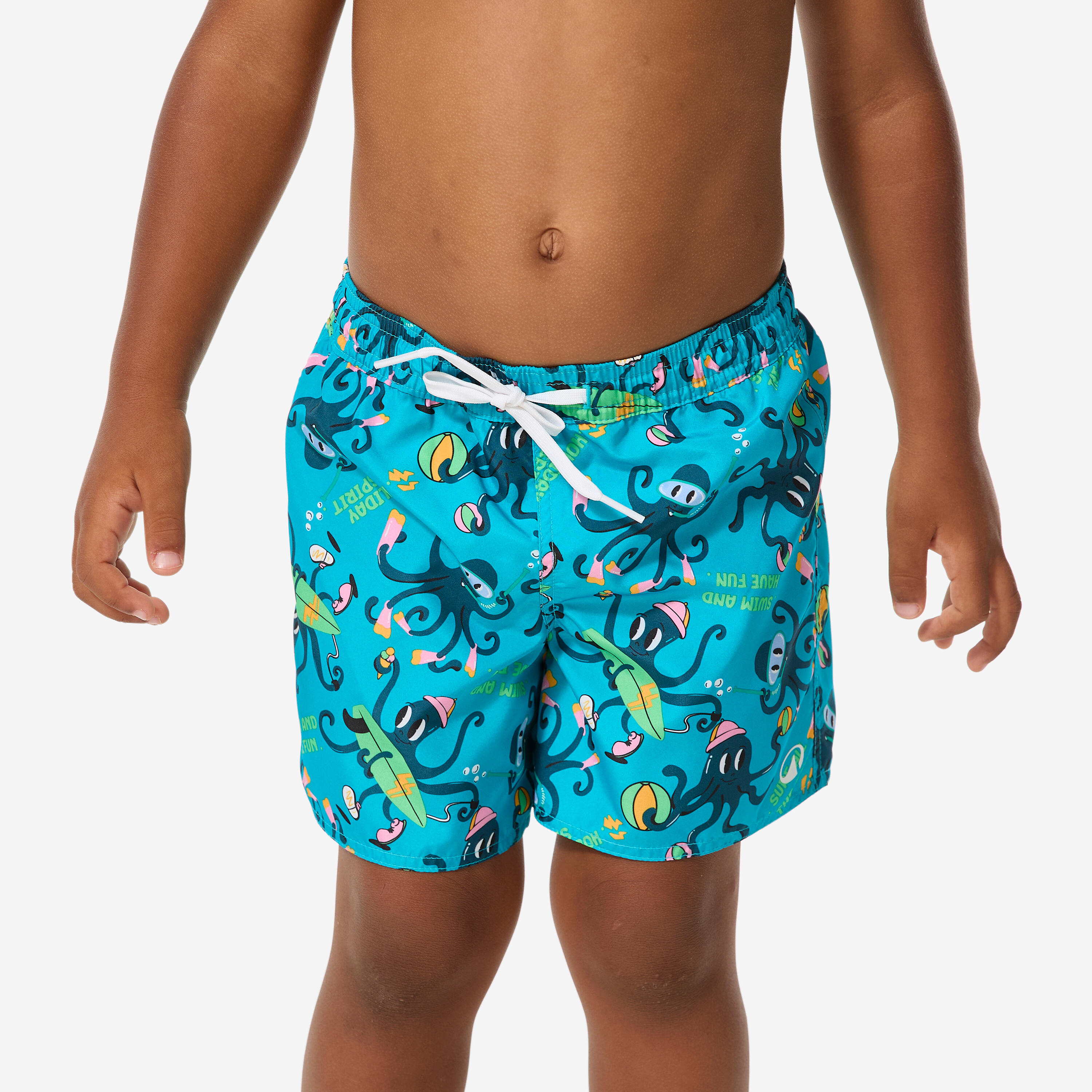 Decathlon Boardshorts Surfen Kinder 100 Fun türkis