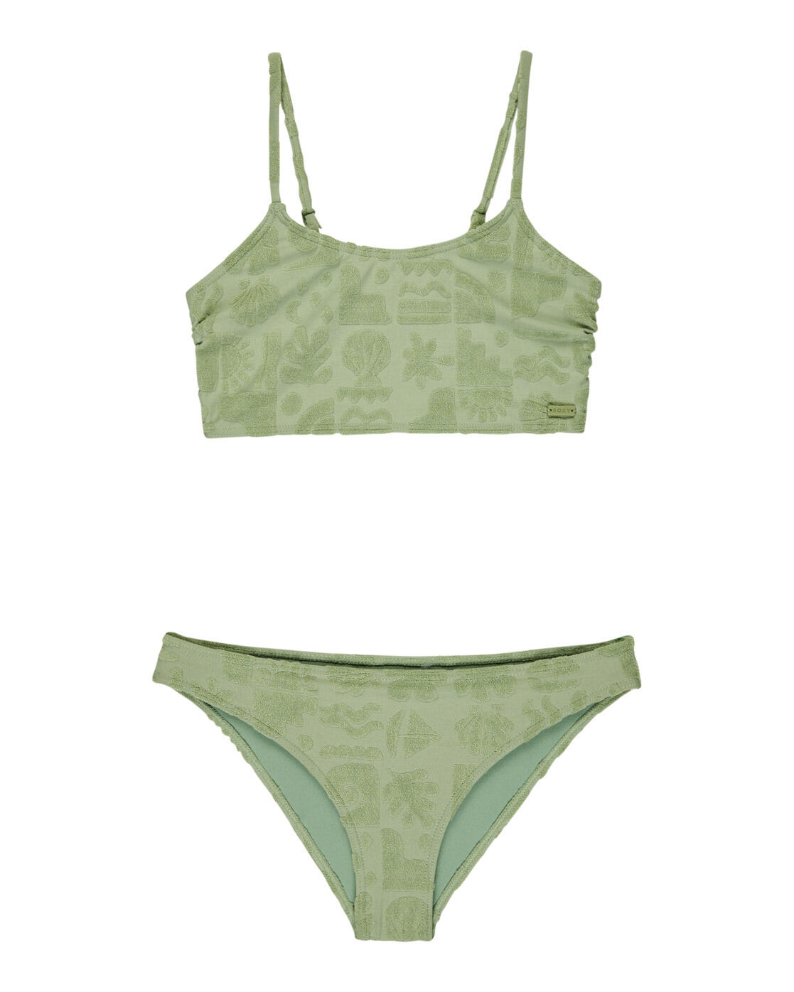 Roxy Zweiteiliges Schwimmset BEACH CHECK Grün Mädchen 6 - 16