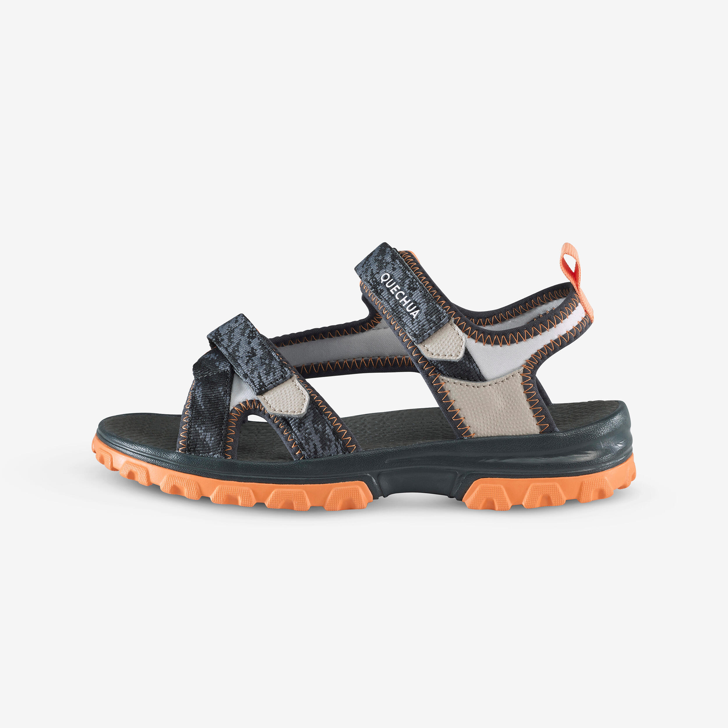 QUECHUA Sandalen Kinder Wandern - NH500 grau/schwarz