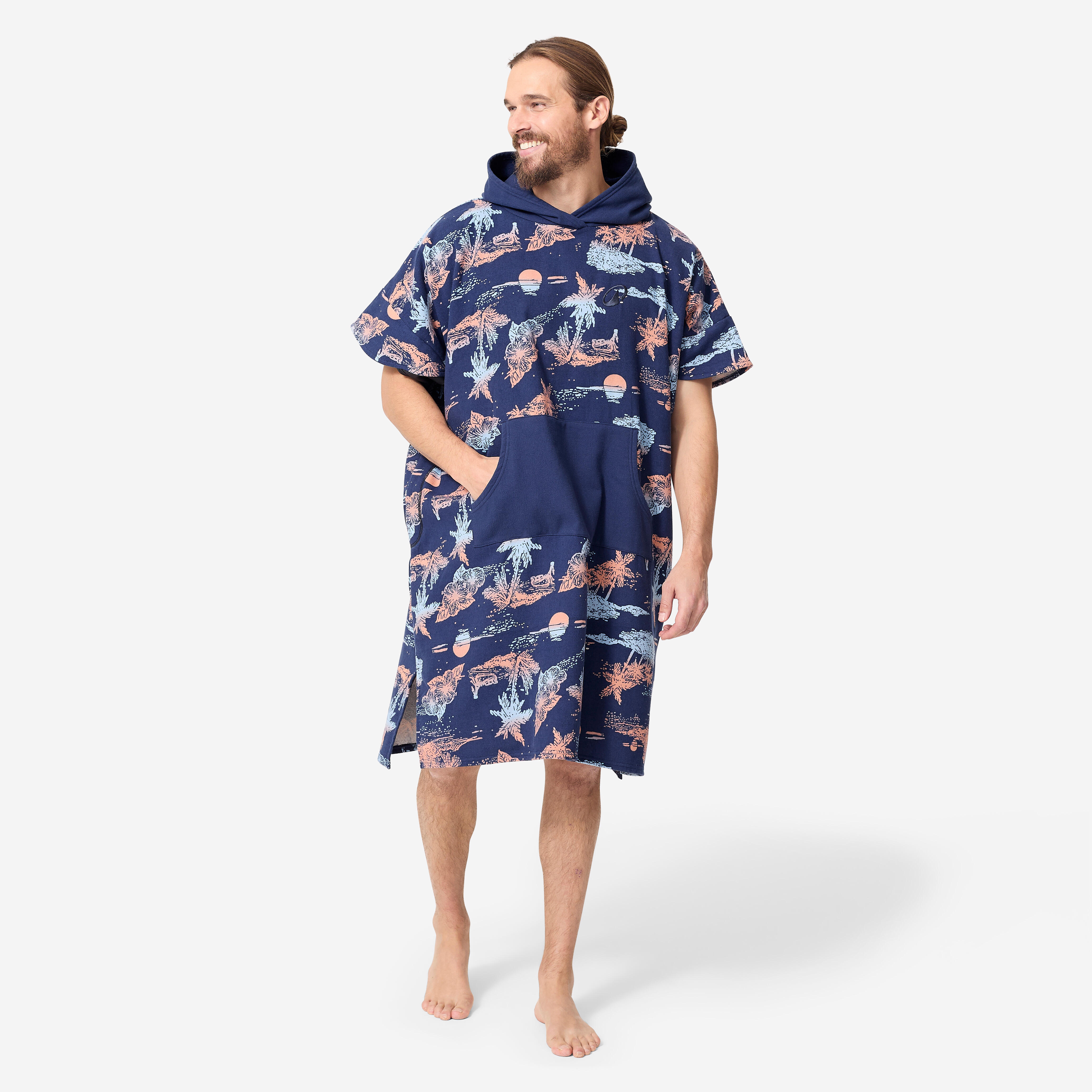 Decathlon Surf-Poncho Damen/Herren - 500 Stories blau