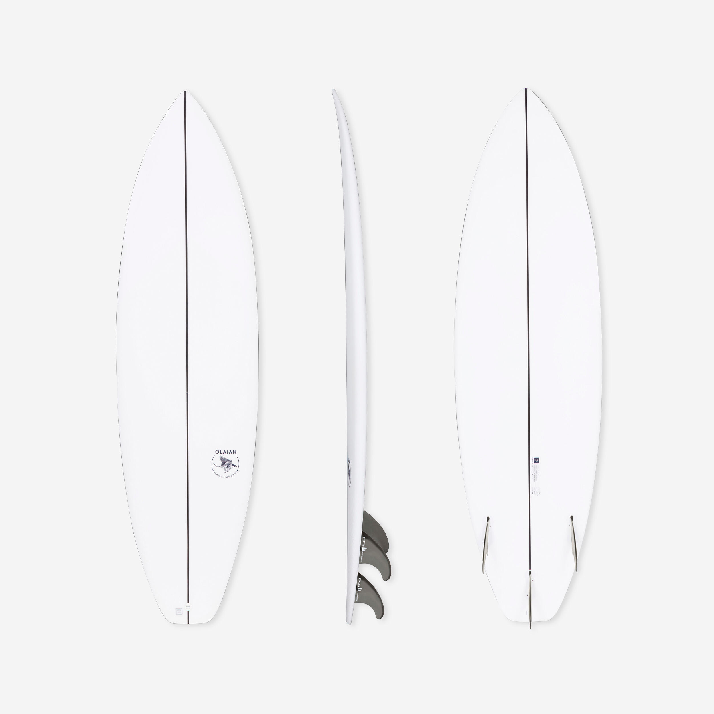 OLAIAN Shortboard 35Â l 6'3 Zoll inkl. 3 FCS2-Finnen - 900 No Size