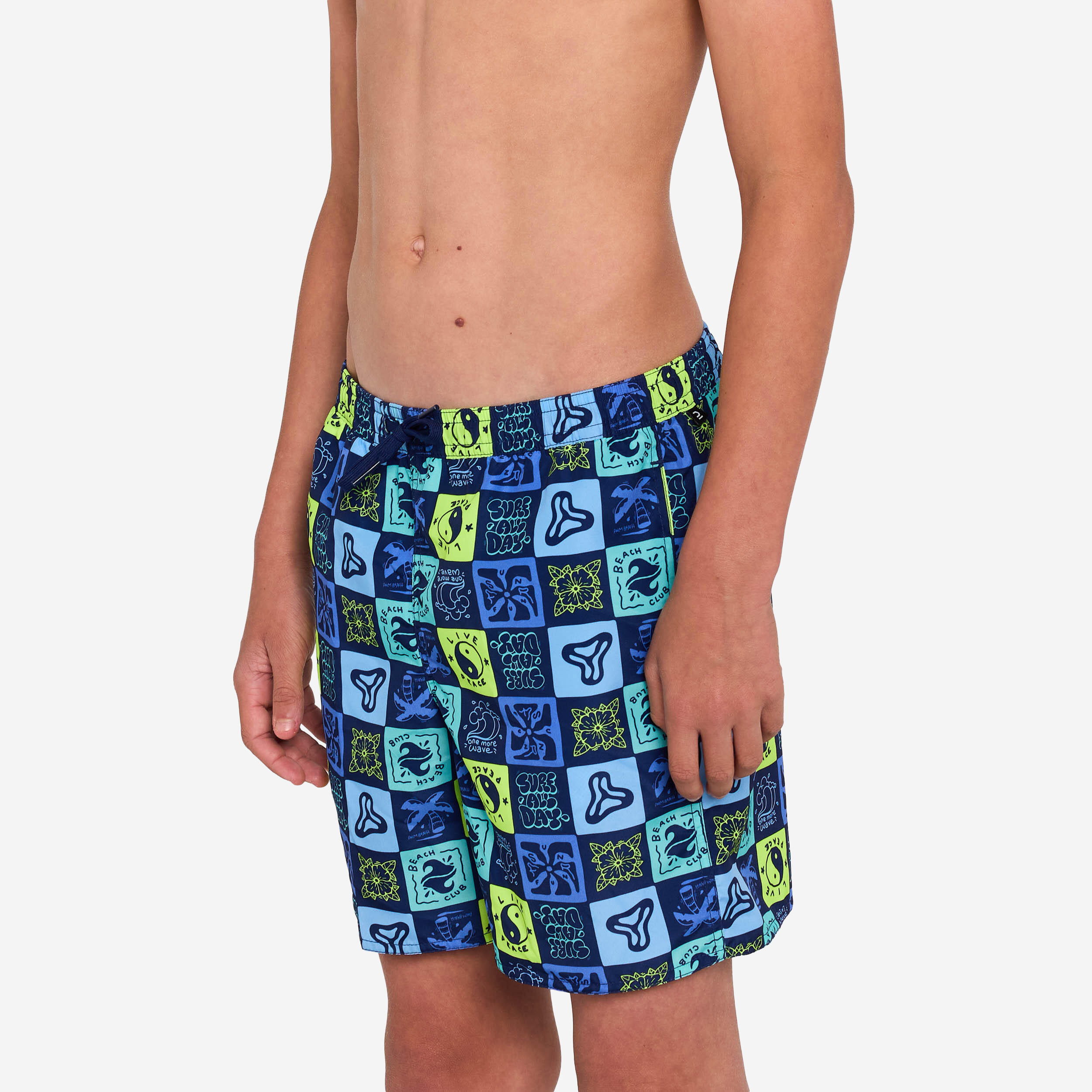 OLAIAN Boardshorts Surfen Jungen mit Taschen 100 Surfallday mehrfarbig 131-140cm 8-9J