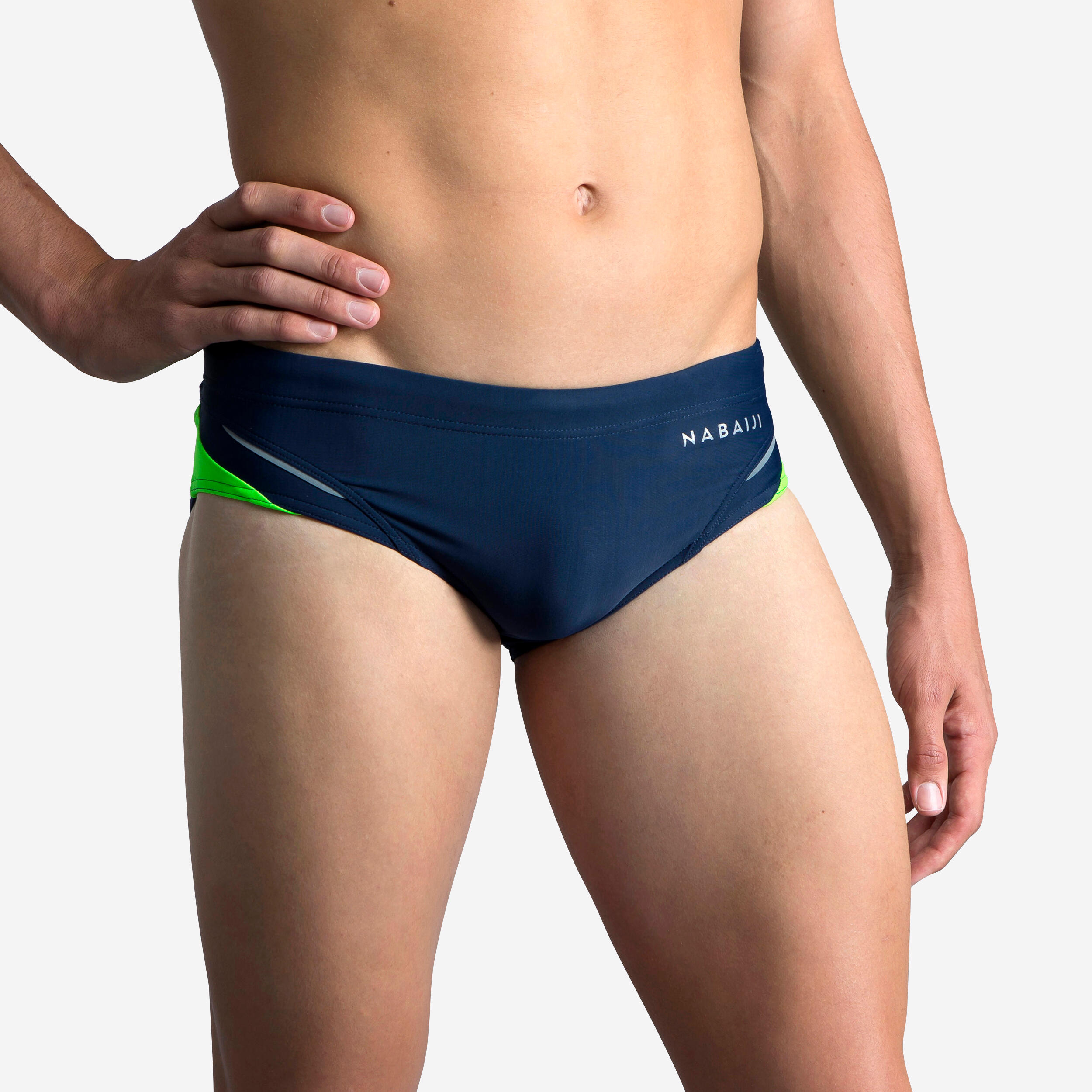 NABAIJI Badehose Slip 900 Yoke Herren blau/grün