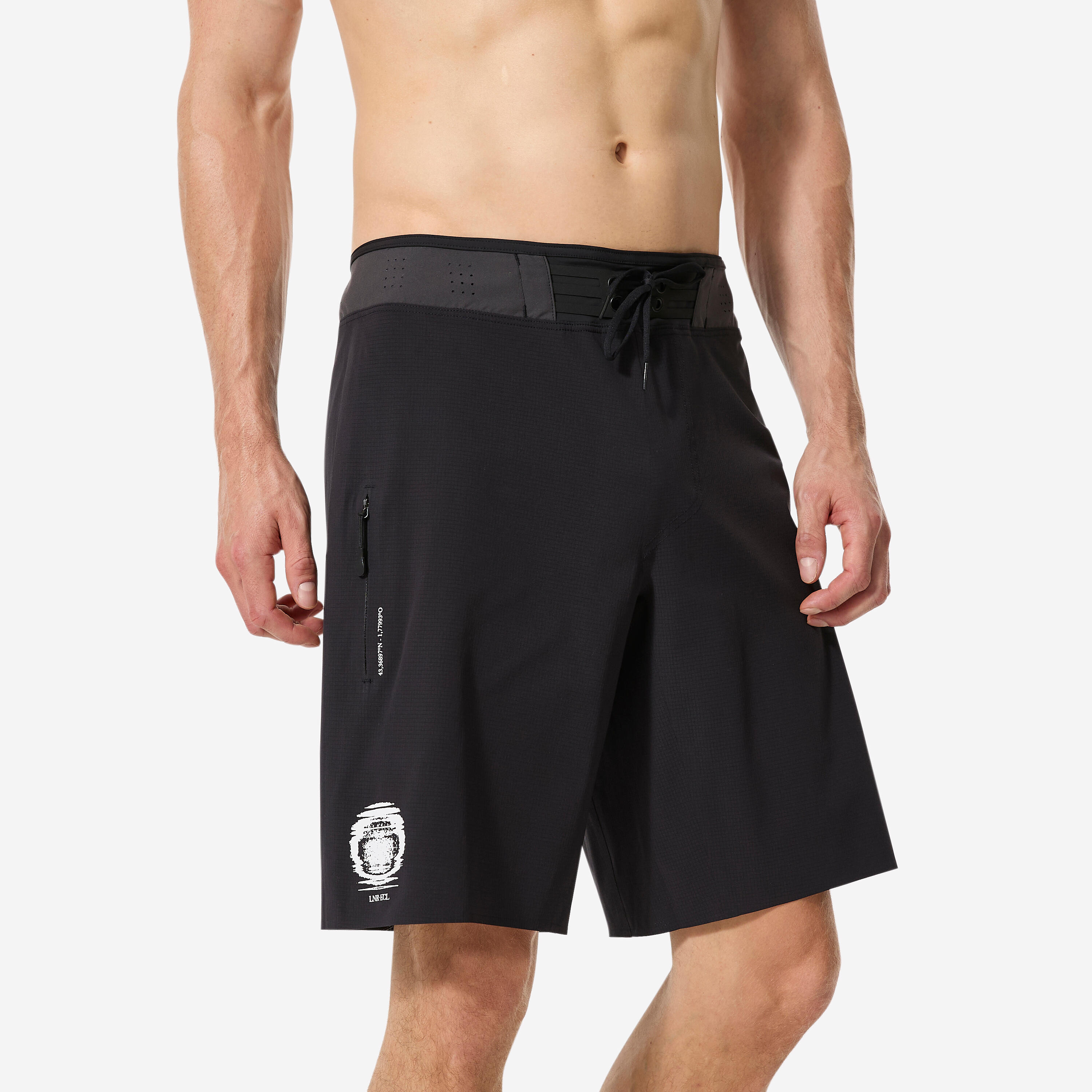 Decathlon Boardshorts Herren lang 900 LNR ecl 20'' schwarz