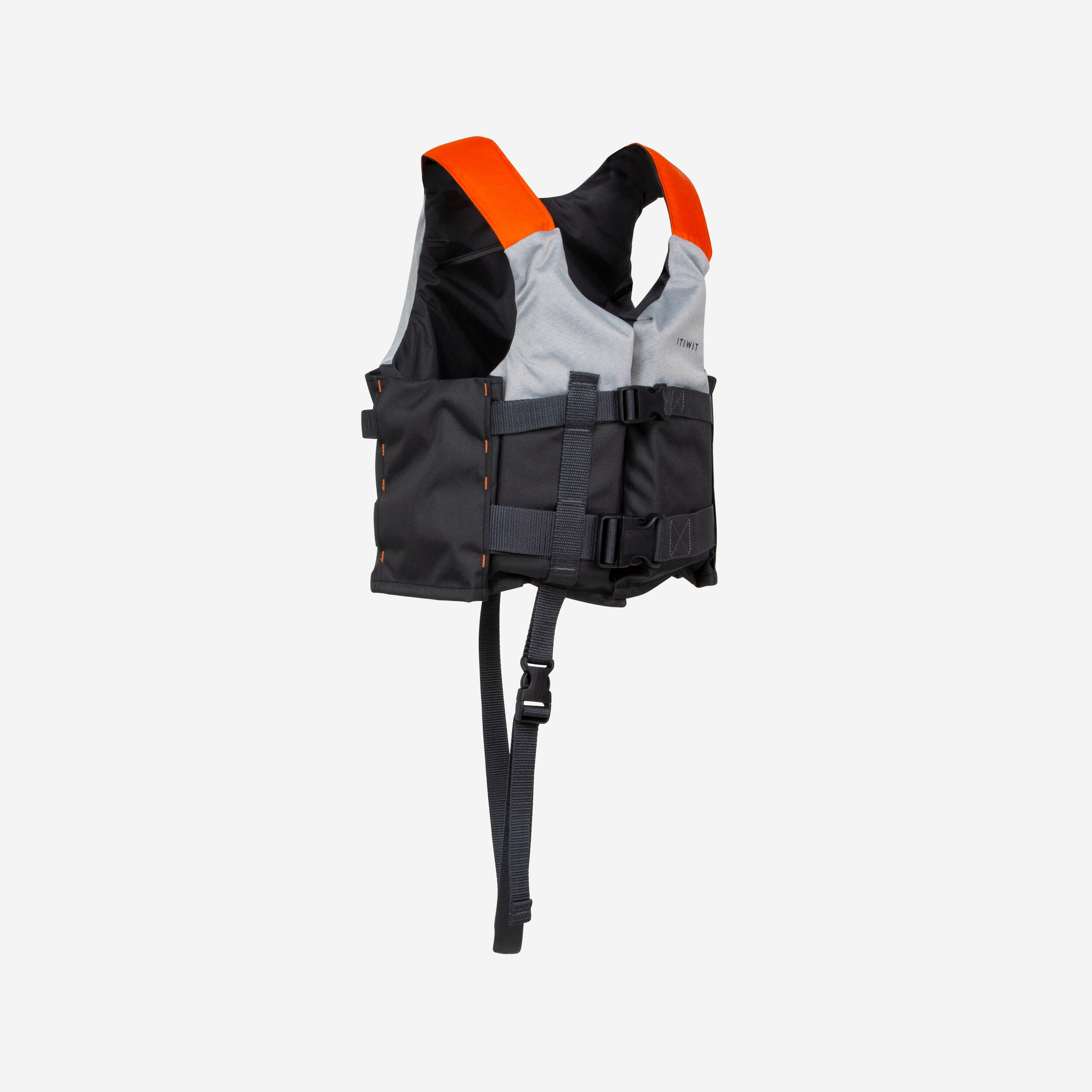 ITIWIT Auftriebsweste 50N+ fÃ¼r SUP Kajak Jolle - grau/orange 40-60kg