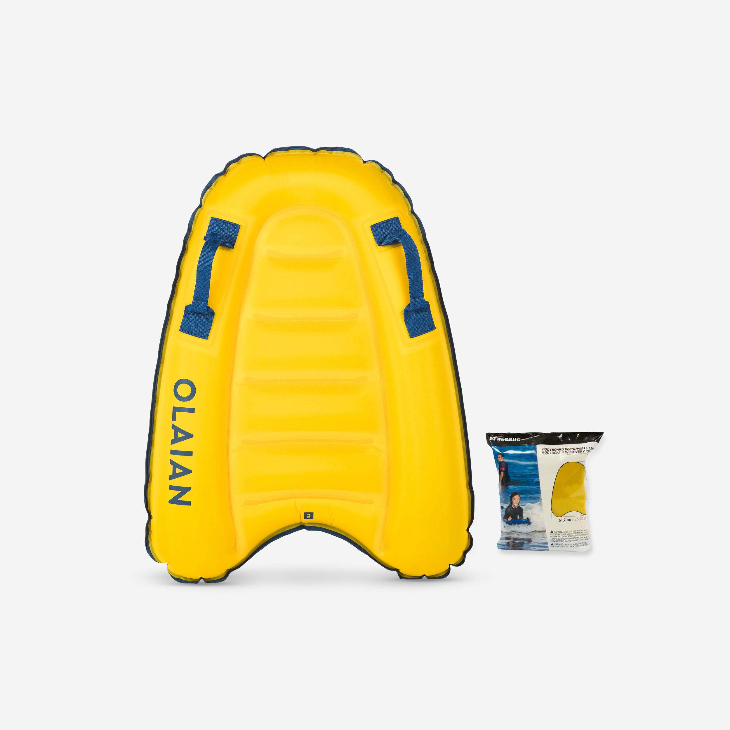 OLAIAN Bodyboard aufblasbar Kinder 15â€“25Â kg gelb XS