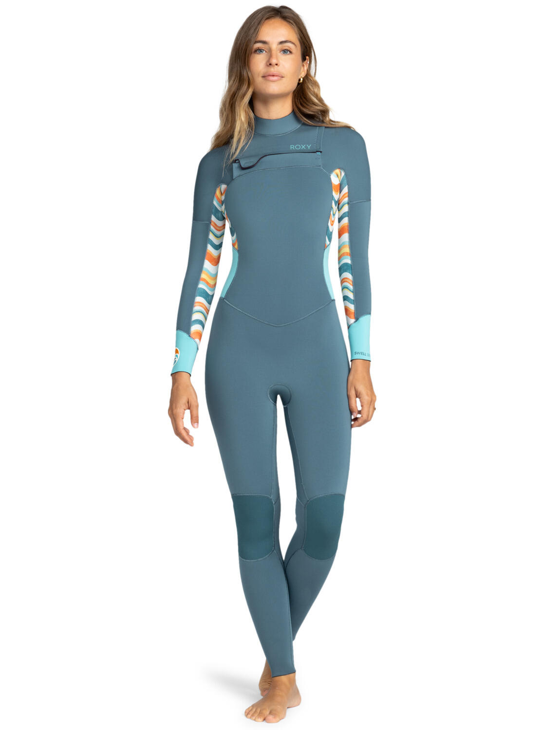 Roxy Chest-Zip-Neoprenanzug 3/2MM SWELL SERIES Blau Frauen