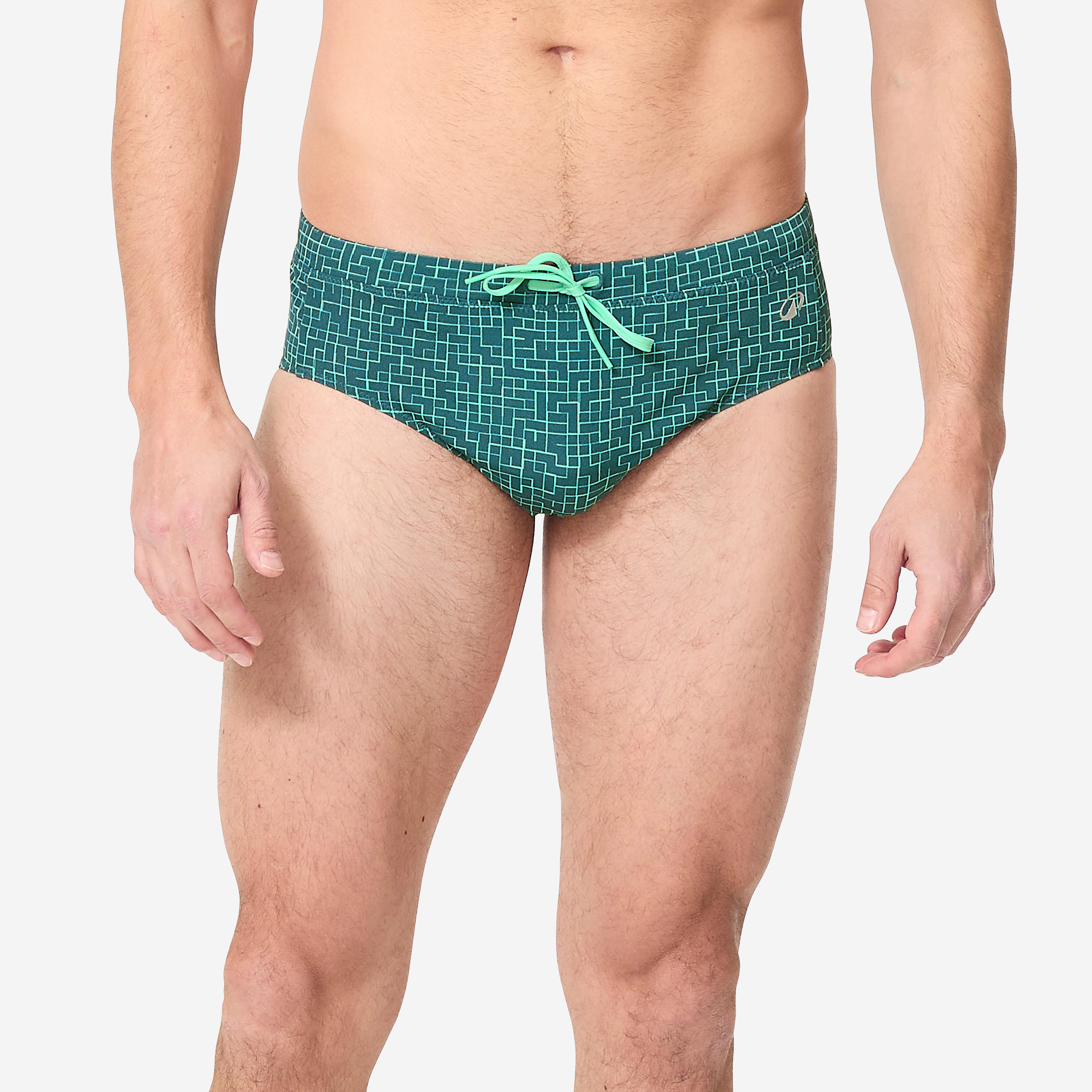 NABAIJI Badehose Slip Herren - 100 Plus Quad grün