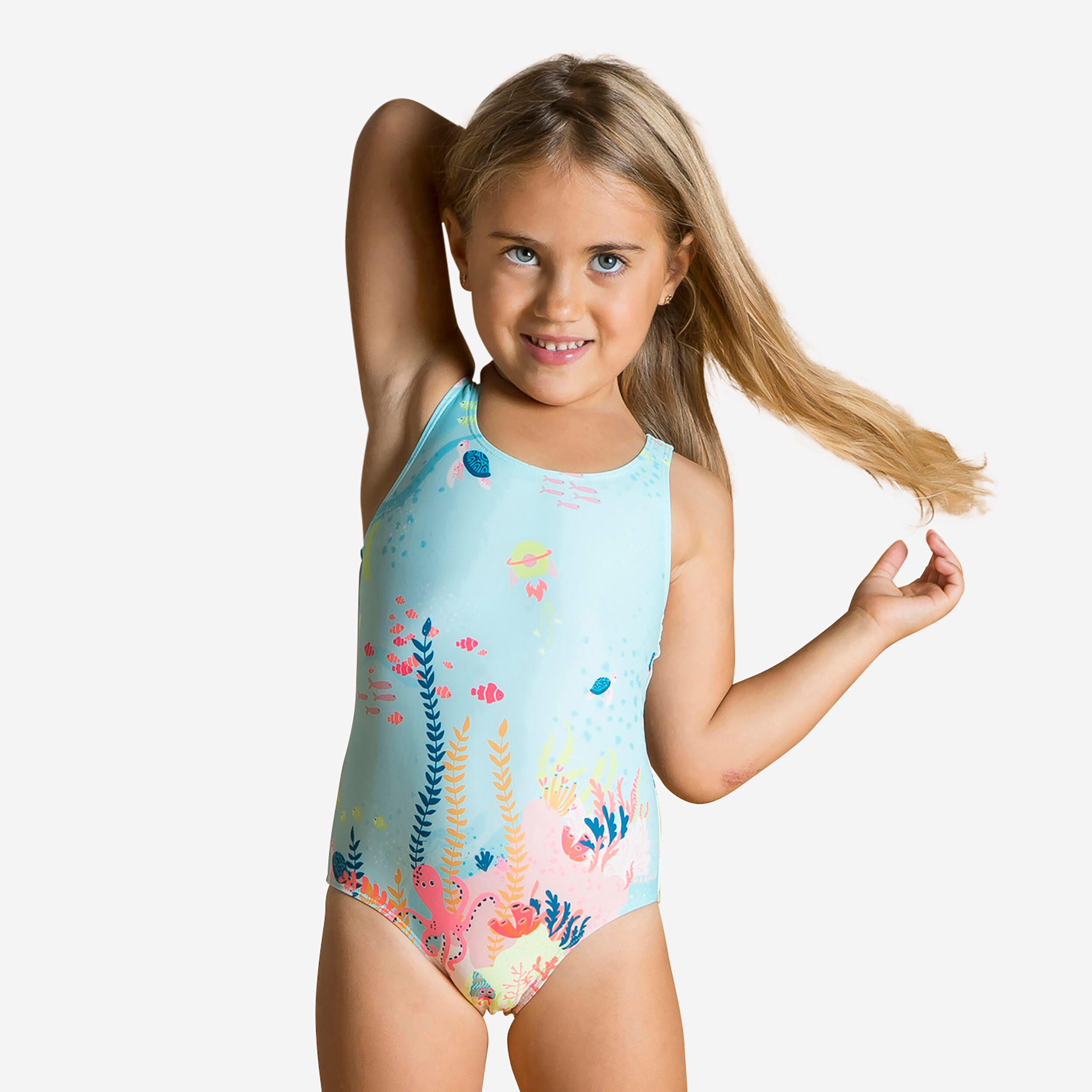 NABAIJI Badeanzug Baby/Mädchen - Print hellblau