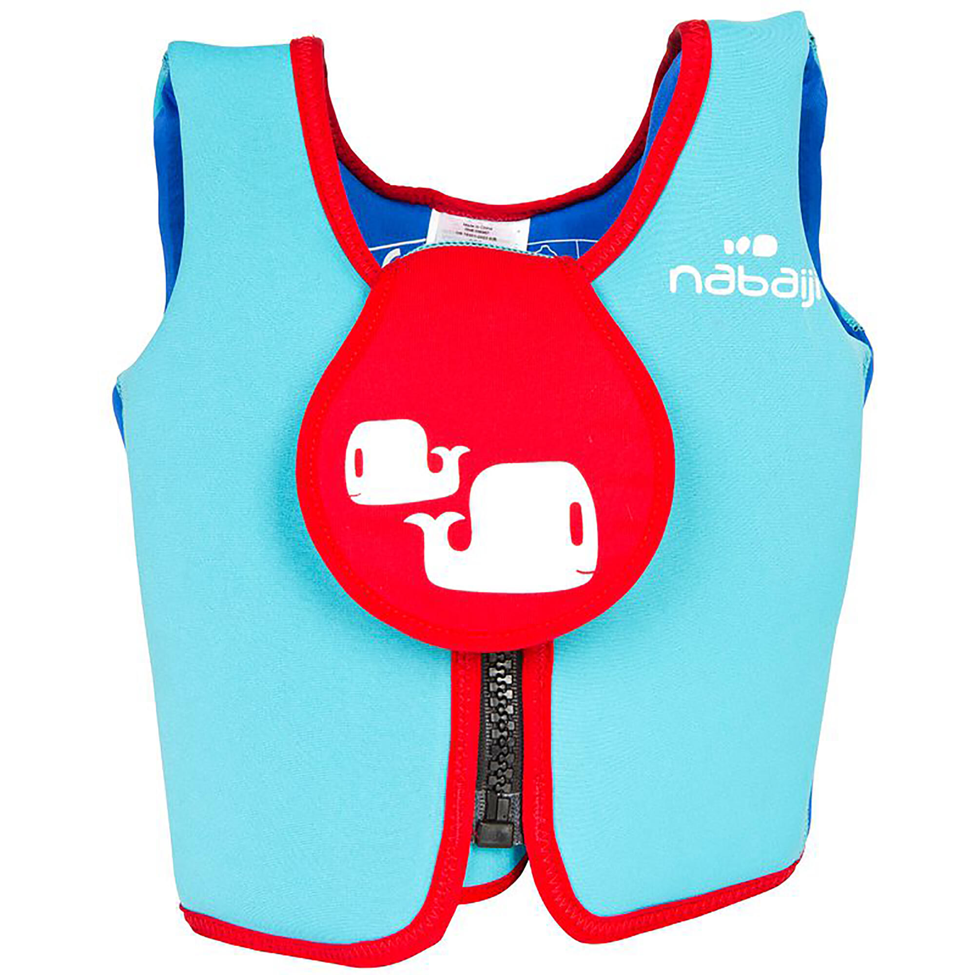 NABAIJI Schwimmweste Schaumstoff Kinder blau/rot