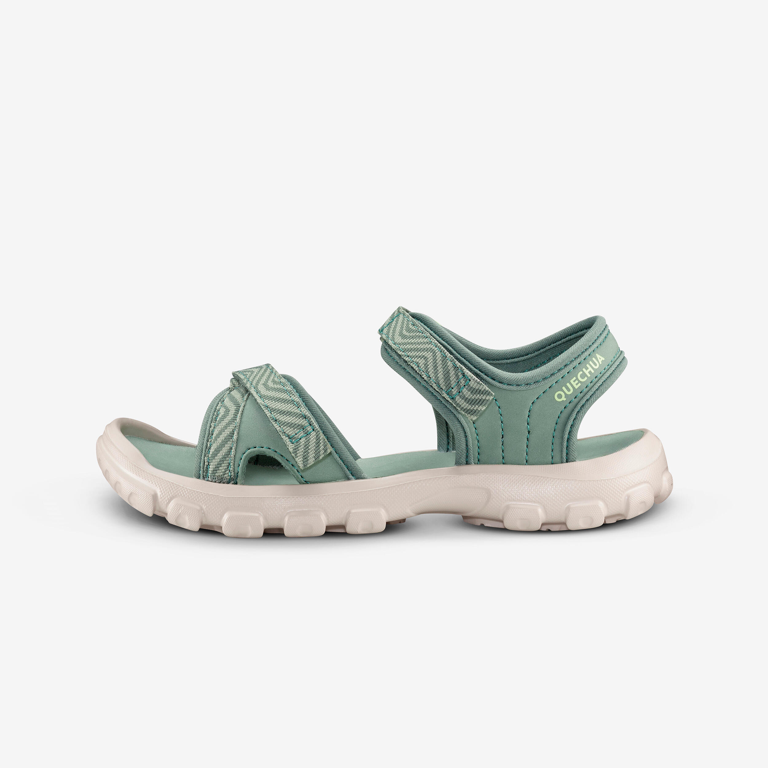 QUECHUA Trekkingsandalen Kinder Größe 24–31 Wandern - NH100 grün