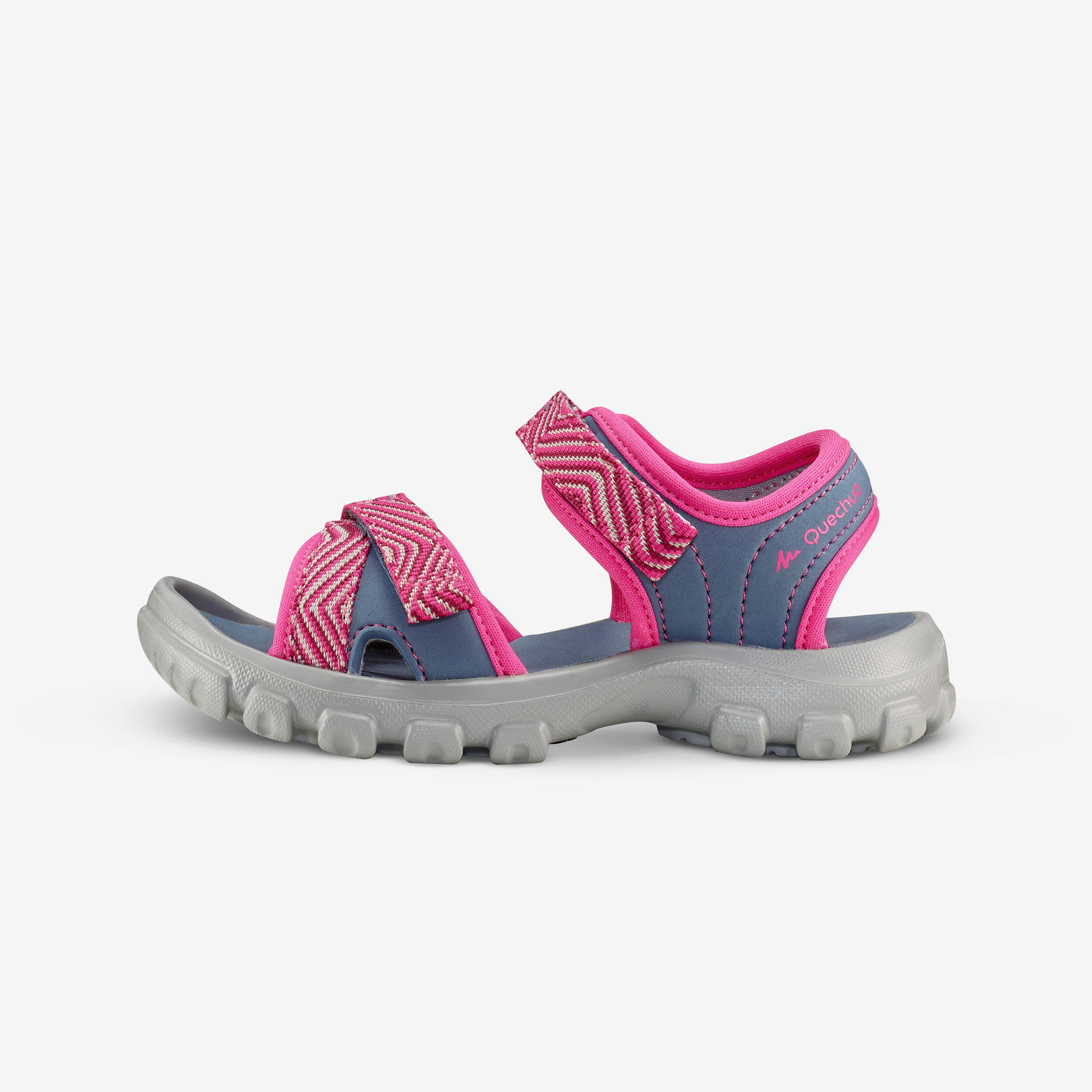 QUECHUA Wandersandalen MH100 Kinder Gr. 24–31 blau/rosa