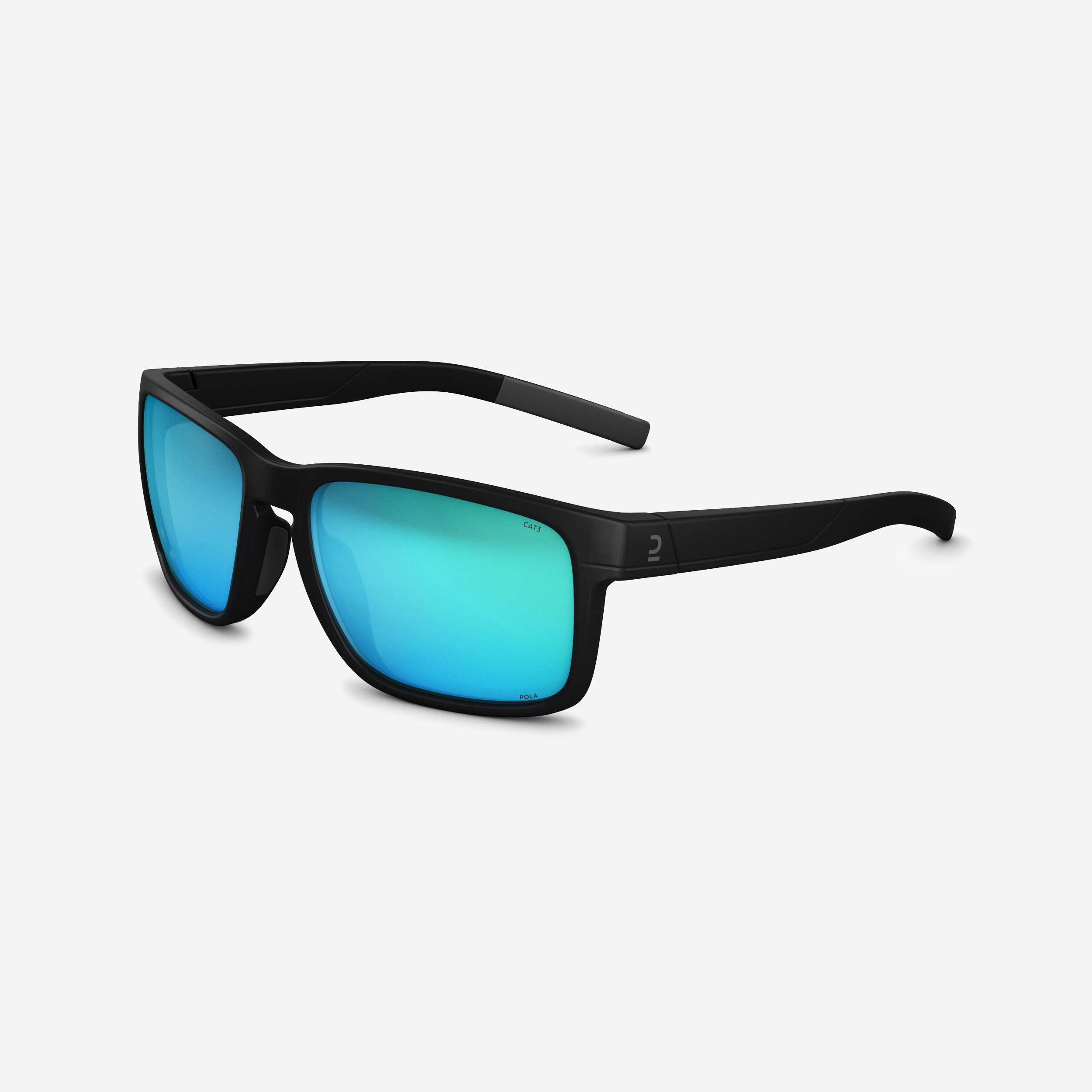 Decathlon Sonnenbrille Wandern MH 530 Kategorie 3 Polarisierend Erwachsene schwarz/blau