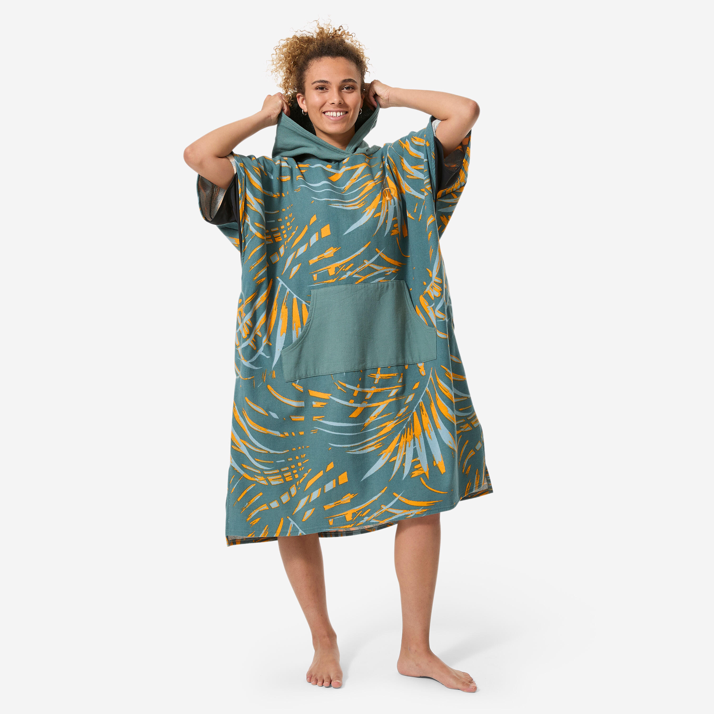 Decathlon Surf-Poncho Erwachsene ab 150 cm 500 Leaf khaki