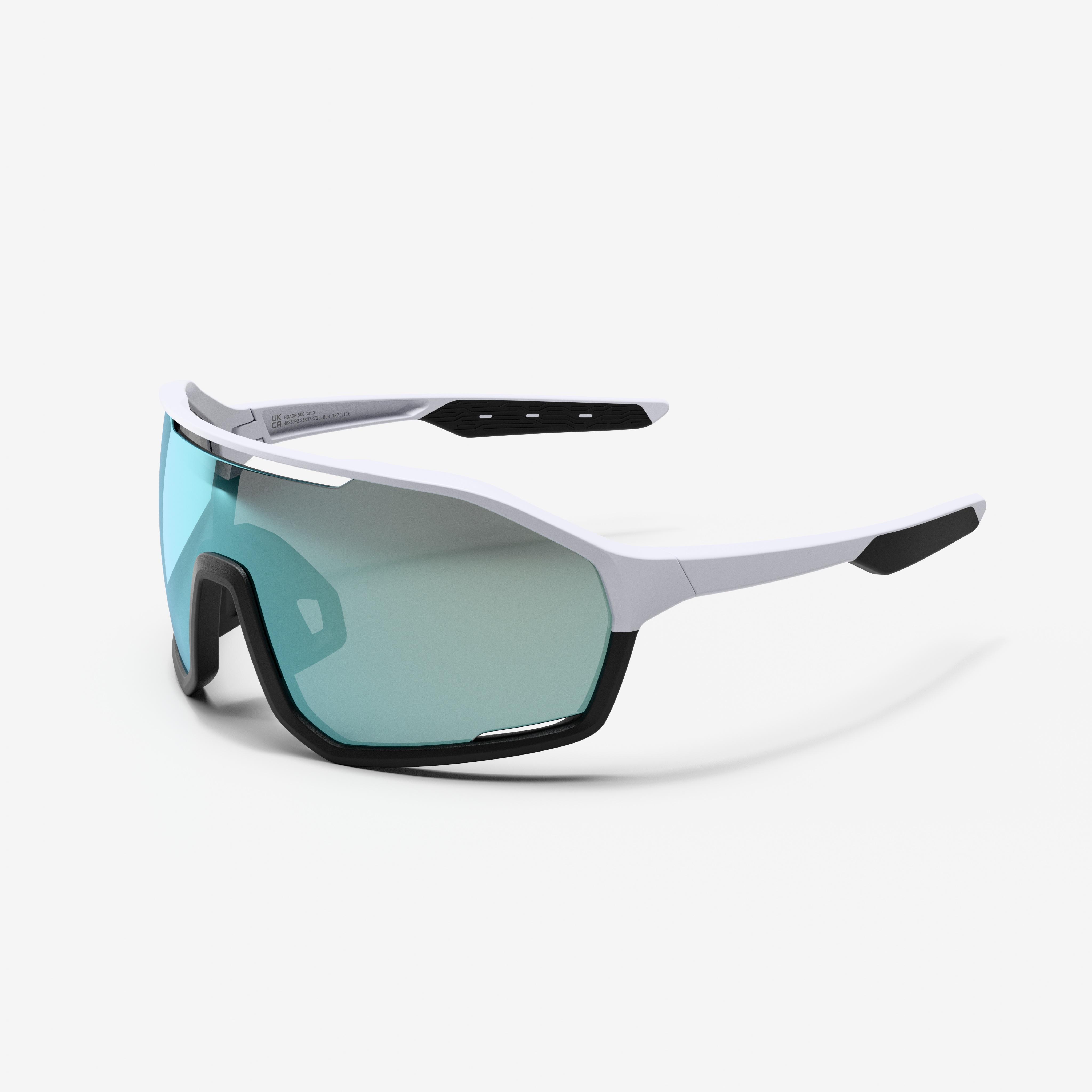 Decathlon Fahrradbrille Perf 500 Kategorie 3 Damen/Herren weiss
